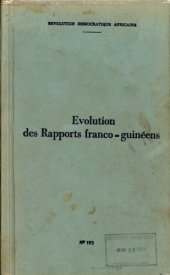 book Evolution des rapports franco-guinéens