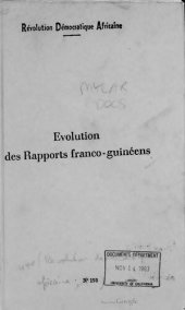 book Evolution des rapports franco-guinéens