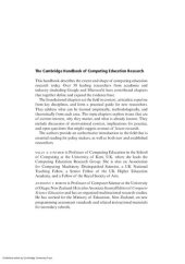 book The Cambridge Handbook of Computing Education Research