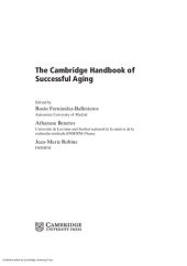 book The Cambridge Handbook of Successful Aging