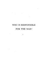 book Whois responsible for the war?