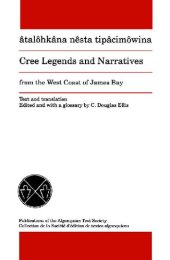 book Cree Legends and Narratives from the West Coast of James Bay : âtalôhkâna nêsta tipâcimôwina