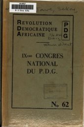 book IXème Congres national du P.D.G.