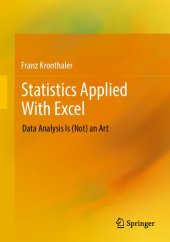 book Statistics Applied With Excel: Data Analysis Is (Not) an Art