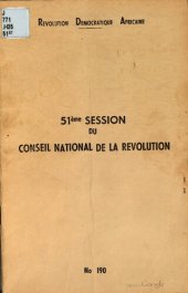 book 51ème session du Conseil national de la révolution