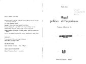 book Hegel Politico dell'esperienza