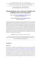 book Already doing the work’: social work, abolition and building the future from the present