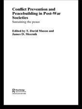 book Conflict Prevention and Peacebuilding in Post-War Societies: sustaining the peace