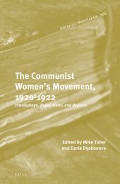 book The Communist Women's Movement, 1920-1922: Proceedings, Resolutions, and Reports