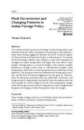 book Modi Government and Changing Patterns in Indian Foreign Policy