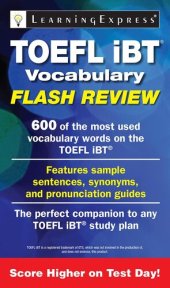 book TOEFL iBT® Vocabulary Flash Review