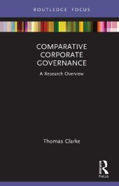 book Comparative Corporate Governance: A Research Overview