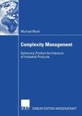 book Complexity Management. Optimizing Product Architecture of Industrial Products