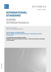 book IEC 61000-4-2: Electromagnetic compatibility (EMC) - Part 4-2: Testing and measurement techniques - Electrostatic discharge immunity test (IEC 61000-4-2:2008)