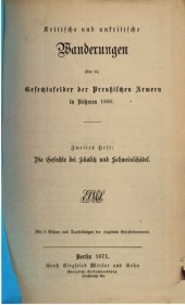 book Die Gefechte bei Skalitz und Schweinschädel