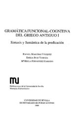 book Gramática funcional-cognitiva del griego antiguo I: sintaxis y semántica de la predicación