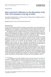 book What Came Next?: Reflections on the Aftermath(s) of the 1918–19 Flu Pandemic in the Age of COVID