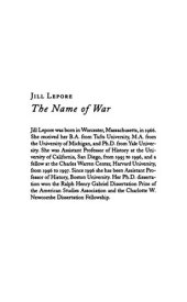 book The Name of War: King Philip's War and the Origins of American Identity