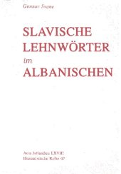 book Slavische Lehnwörter im Albanischen