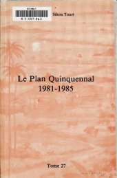 book Le plan quinquennal 1981-1985