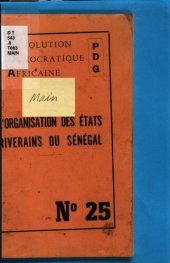 book L’organisation des états riverains du Sénégal