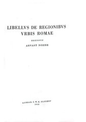 book Libellus de Regionibus Urbis Romae