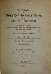 book Die Teilnahme der Großherz. Hessischen (25.) Division an dem Feldzug 1870/71 gegen Frankreich