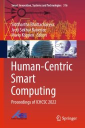 book Human-Centric Smart Computing: Proceedings of ICHCSC 2022