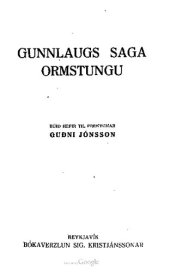 book Gunnlaugs saga Ormstungu