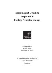 book Encoding and detecting properties in finitely presented groups