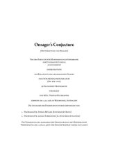 book Onsager's Conjecture