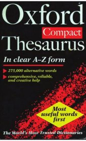 book The Oxford Compact Thesaurus (Properly Bookmarked)