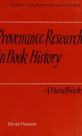 book Provenance research in book history: a handbook