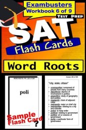 book SAT Test Prep Word Roots Review--Exambusters Flash Cards--Workbook 6 of 9: SAT Exam Study Guide