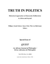 book TRUTH IN POLITICS Rhetorical Approaches to Democratic Deliberation in Africa and beyond