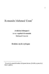 book Avakirina lehengan û tevna vegotinê di romanên Mehmed Uzun de