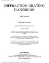 book Diffraction Grating Handbook