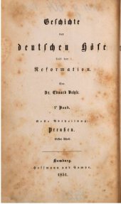 book Geschichte der deutsche Höfe seit der Reformation / Erste Abteilung: Preußen