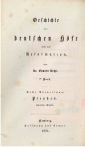 book Geschichte der deutsche Höfe seit der Reformation / Erste Abteilung: Preußen