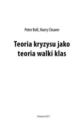 book Teoria kryzysu jako teoria walki klas