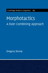 book Morphotactics: A Rule-Combining Approach