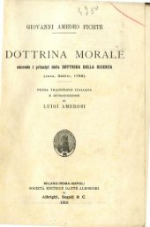 book Dottrina morale secondo i principî della Dottrina della scienza