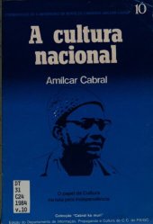 book A cultura nacional. O papel da cultura na luta pela independência