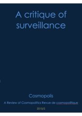 book A critique of surveillance