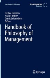 book Handbook of Philosophy of Management