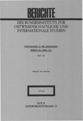 book ENTWICKLUNGEN IN DER SOWJETISCHEN FÜHRUNG IM JAHRE 1974