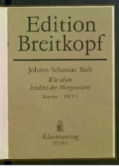 book Wie schön leuchtet der Morgenstern. Kantate. BWV 1