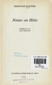 book Notater om Hitler