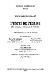 book L'Unité de l’Église catholique / De Ecclesiae catholicae unitate