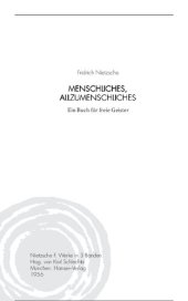 book Человеческое, слишком человеческое. Книга для свободных умов